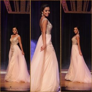 JVN by Jovani Blush Pageant/Prom Gown
